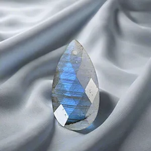 Facettierter tropfenförmiger Mondstein Anhänger für DIY Schmuck Halskette und Ohrring Zubehör.