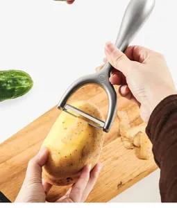 Stainless steel potato peeler kitchen fruit vegetable peeling tool ergonomic handle sharp blade