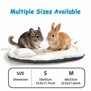 Small pet cooling bed summer soft polyester cushion with pillow for guinea pig rabbit