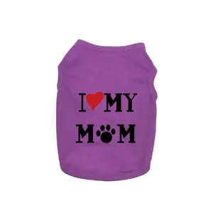 Purple pet dog vest cute printed tank top puppy apparel comfortable pet clothing summer style