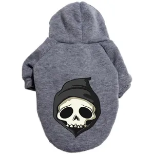 Halloween Scary Skeleton Dog Hoodie Pet Clothes Pullover Costume Apparel