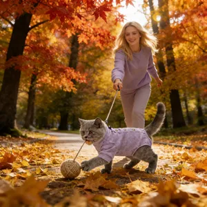 Süßer Katzen Strickpulli, weicher atmungsaktiver Haustier Schutzanzug, ideal gegen Kratzen.