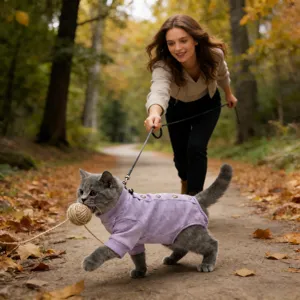 Schöner Katzen Strickpullover Outdoor Haustier Kleidung weich atmungsaktiv Schutzbekleidung