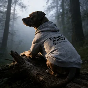 Dog hoodie pet winter warm clothes stylish casual grey pet apparel outerwear for dogs outdoor wear