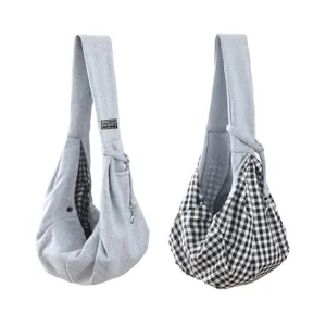 Pet sling carrier bag portable shoulder bag for small cats dogs outdoor travel comfort grey