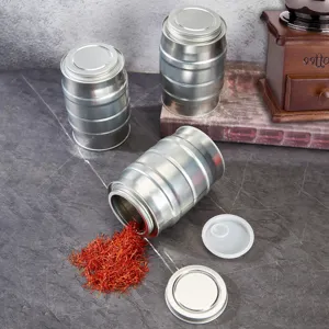 Airtight metal tea storage jar tinplate coffee container airtight food spice canister pack