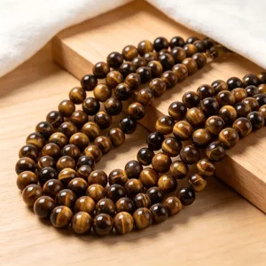 Natural yellow tiger eye gemstone round beads multi-strand DIY necklace bracelet accessory