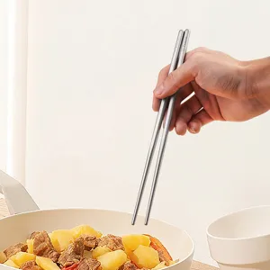 Set di bacchette in titanio per cucina domestica antiscivolo laser metallo casa nuova