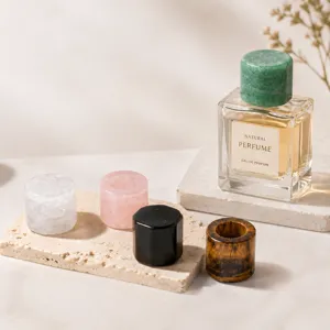 Natuurlijke steen cilinder parfumdop, edelsteen aroma fles dop elegante decoratieve accessoire.