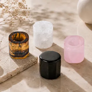 Natuurlijke kristallen parfumfles dop, cilindrische edelsteen aromatherapie accessoire