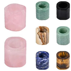 Natuurlijke kristallen cilinder parfumfles dop diffuser ruwe steen vervanging accessoire