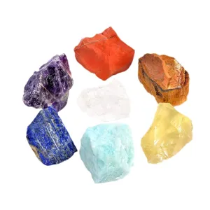 Set di pietre grezze di cristallo naturale, campione minerale per la guarigione e l'aromaterapia.