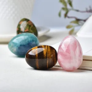 Uova di yoni in cristallo naturale pietre di massaggio per esercizi di kegel in pietra dura.