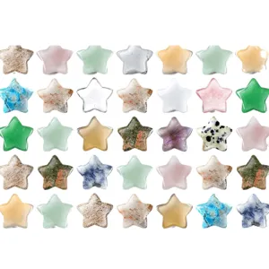 Natural gemstone star crystal pocket stones 3cm healing crystal pentagram wholesale