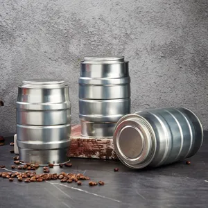 Tinplate Sealed Metal Tea Canister Coffee Bean Container Moisture-Proof Food Storage Tin