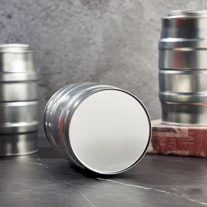 Metal sealed tea canister tin container with moisture proof design, perfect for coffee.