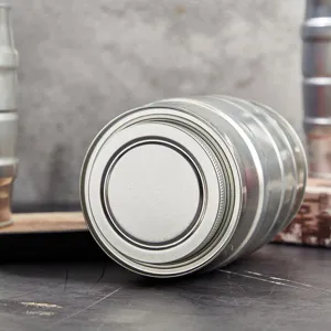 Stainless steel tea canister airtight food storage container coffee bean metal tin jar