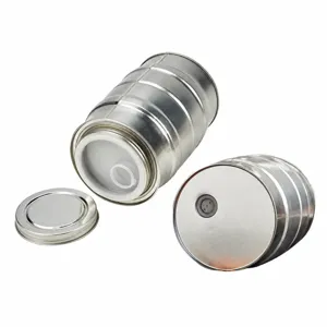 Stainless steel sealed storage jar with air vent, 400g coffee bean container metal tin.