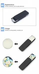 Compacte metalen opbergdoos met schuifdeksel voor kleine items, draagbare organizer.