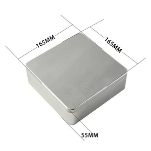 Quadratische matte Blechdose Metallbehälter für Lebensmittel Snacks Verpackung 165x165x55mm