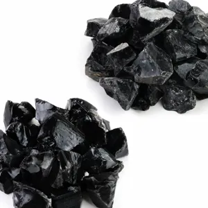 Natural obsidian crystal raw stones for aromatherapy diffuser, fish tank and plant decoration.