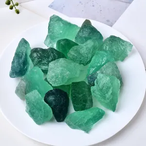 Piedras en Bruto de Fluorita Verde Natural Piedra Difusora Cristal en Bruto para Decoración Hogar Oficina Pecera Aromaterapia