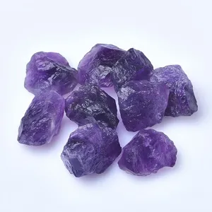 Piedra en bruto de amatista natural mineral morado oscuro cristal para joyería diy