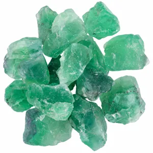 Racimo de cristal de piedra en bruto de fluorita verde natural para decoracion hogar