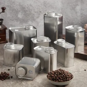 Metal Coffee Bean Storage Jar Sealed Canister With Air Valve Kitchen Food Container For Coffee Powder Sugar