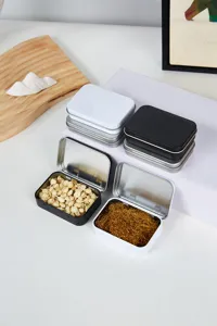 Petite boite en metal avec couvercle pour rangement de bijoux bonbons boucles doreilles
