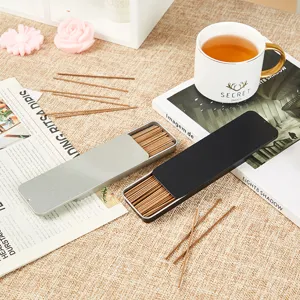 Scatola di Immagazzinaggio in Metallo Portatile Custodia Vuota Rettangolare in Latta Organiser per Filo Interdentale Cotton Fioc Incenso Finitura Opaca