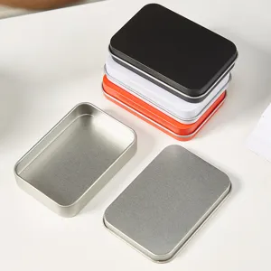 Rechteckige matte Metall-Dose Mini Aufbewahrungsbehälter für Schmuck und kleine Gegenstände.