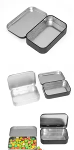 Kleine Metall Scharnier Blechdose fuer Bonbons Schmuck Aufbewahrungsbehaelter Behaelter