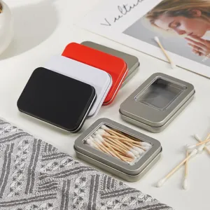 Mini rechteckige matte Metalldosen fuer Schmuck und Haarnadeln Aufbewahrung Behaelter