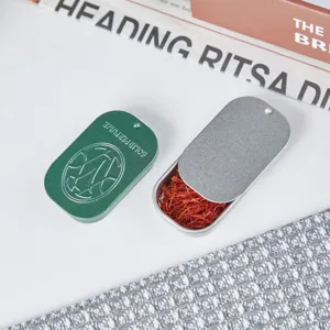 Mini Schiebe-Metall-Dose für feste Parfums kleine Accessoires und Pulveraufbewahrung tragbar.