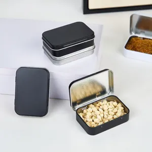Petit ensemble de boites en metal, conteneur de stockage rectangulaire a couvercle pour bijoux.