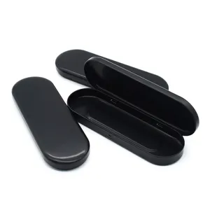 Scatola di Latta Metallica Rettangolare con Coperchio a Ribalta per Strumenti Cosmetici Pennelli Pinzette Contenitore Portatile