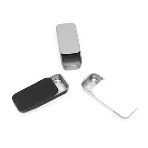 Mini Metall Blechdose Schiebedeckel Kleine Aufbewahrungsbehälter Für Feste Parfüm Schmuck Büroklammern Tragbare Weißblech Dose