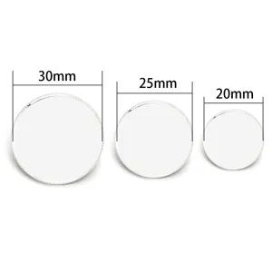 Bandeja redonda chapada en plata para broche base DIY joyeria accesorios 30 25 20mm