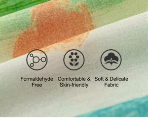 Children's clothing fabric detail shot, soft and skin-friendly floral printed material for kids.