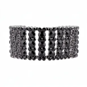 Luxus Legierung Strass Breites Quadratisches Manschettenarmband Glänzendes Kristall Statement Handschmuck Für Hochzeit Party Damen