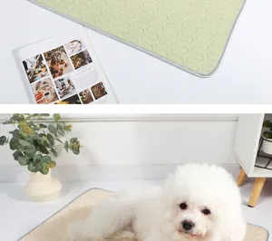 Summer pet cooling mat for dogs and cats ice silk breathable pad for hot summer days