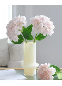 High simulation soft touch artificial hydrangea flower for decoration detail view