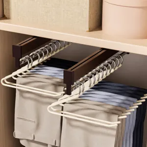 Stainless Steel Goose Shaped Trouser Hanger Non Slip Space Saving Closet Organizer Pants Hanger For Wardrobe Home