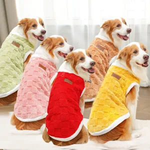 Caldo gilet in pile per cani in autunno e inverno, vestiti comodi per animali domestici.