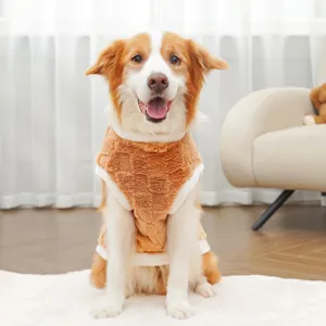 Gilet in pile caldo invernale per animali domestici cani medi grandi vestiti cuccioli