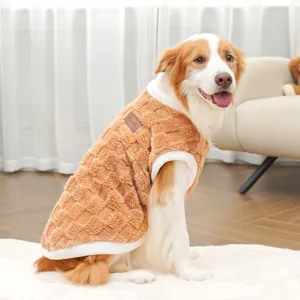 Caldo gilet in peluche per cani vestiti invernali pile animali grandi golden retriever moda