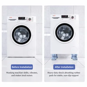 Universele wasmachine anti-trilling verhoging voetkussens antislip ondersteuningsbasis.