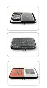 Clear PET travel storage bag set with zipper, durable hard plastic cosmetic and stationery organizer.