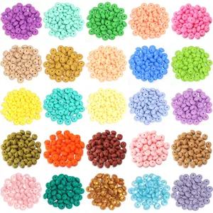 Colorful silicone abacus beads candy color DIY bracelet jewelry accessories wholesale